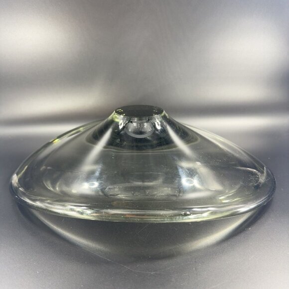 Vintage MCM Holmegaard Per Lutken Smoked Extra Large Art Glass Bowl Dish Signed - Picture 15 of 16